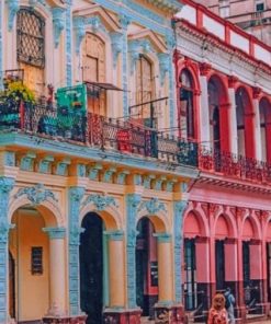 Havana Colorful Buildings Paint By Numbers