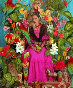Frida Kahlo Flower-Inspired Paint By Numbers