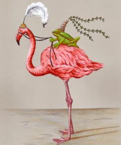 Frog and Flamingo Animal Paint By Numbers