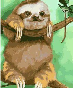 Funny Sloth Animal Art Paint By Numbers