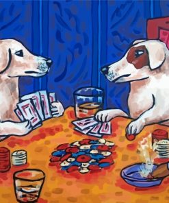 Poker Dogs Paint By Numbers