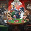 Gambling Dogs Poker Cards Paint By Numbers
