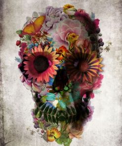 Garden Skull Floral Paint By Numbers
