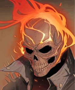Ghost Rider Marvel Art Paint By Numbers