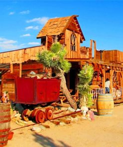 Western Ghost Town Aesthetic Paint By Numbers