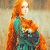 Ginger Girl and Fox Companions Paint By Numbers