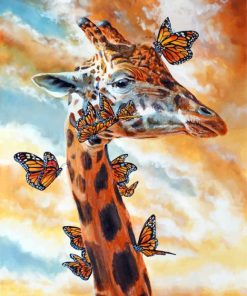 Giraffe and Butterfly Collection Paint By Numbers