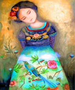 Floral Girl Paint By Numbers
