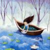 Little Boat Cartoon Scene Paint By Numbers