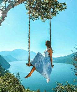 Girl in a Swing Dress Paint By Numbers