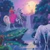 White Unicorn Paradise Paint By Numbers