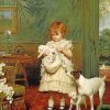 Girl and Dog Companions Paint By Numbers