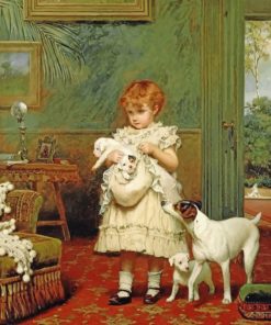 Girl and Dog Companions Paint By Numbers