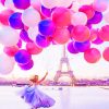Paris with Balloons Paint By Numbers