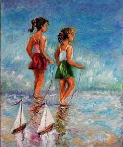 Sea-Themed Girls Portrait Paint By Numbers