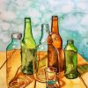 Vintage Glass Bottles Paint By Numbers