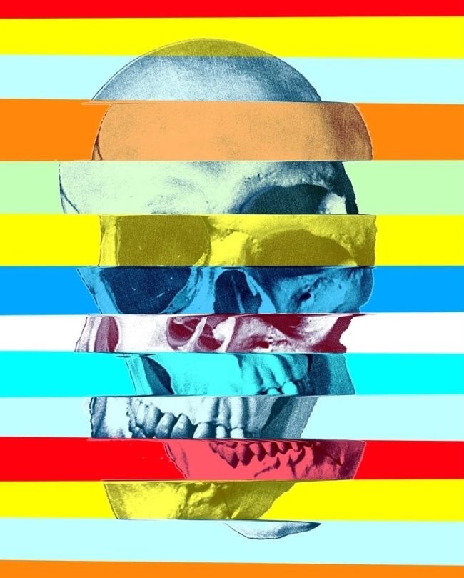 Glitch Skull Artwork Paint By Numbers