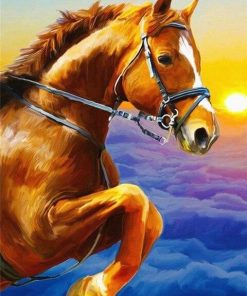 Golden Horse Stallions Paint By Numbers