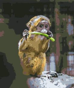 Golden Monkey Jungle Paint By Numbers