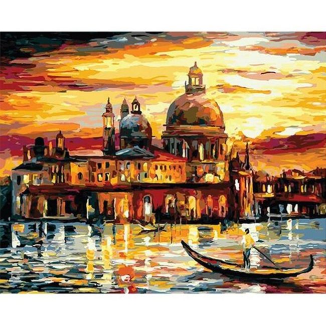 Golden Venice Cityscape Paint By Numbers