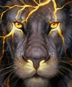 Golden King Lion Paint By Numbers