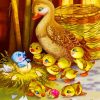 Goose and Chicks Animal Paint By Numbers