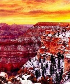 Grand Canyon Winter Scene Paint By Numbers