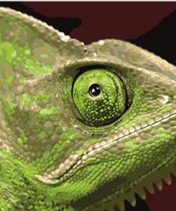 Green Chameleon Paint By Numbers