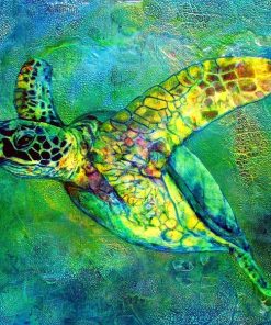 Green Turtle Picture Paint By Numbers