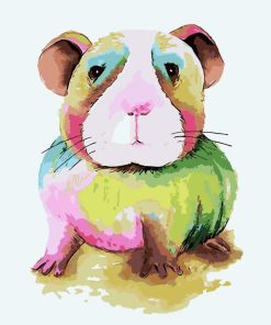 Colorful Guinea Pig Animals Paint By Numbers