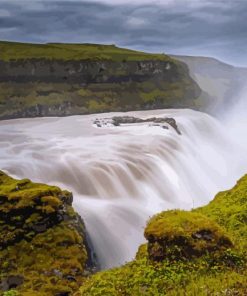 Gullfoss Iceland Landscape Paint By Numbers