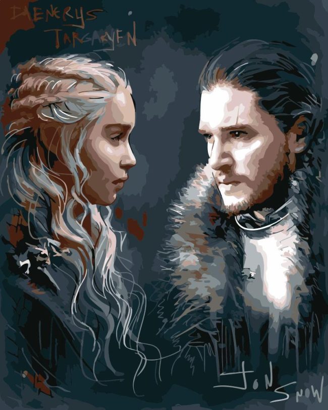 Jon and Daenerys Christmas Paint By Numbers