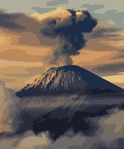 Volcanic Clouds Landscape Paint By Numbers