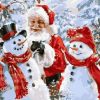 Santa and Snowman Paint By Numbers