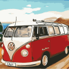 VW California Camper Van Paint By Numbers