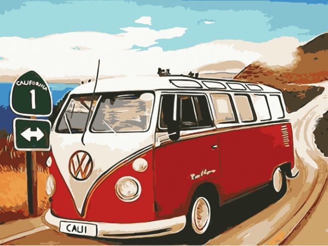 VW California Camper Van Paint By Numbers