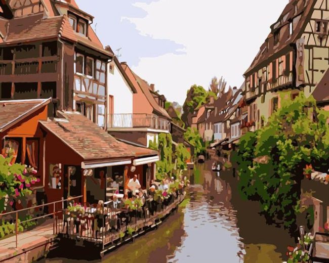 Colmar Scenic Houses Paint By Numbers