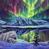 Polar Bears Northern Lights Paint By Numbers
