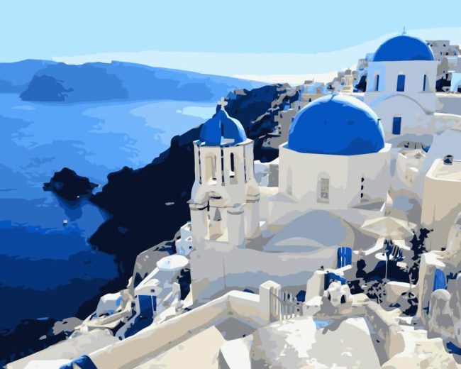 Explore Santorini Cities Paint By Numbers