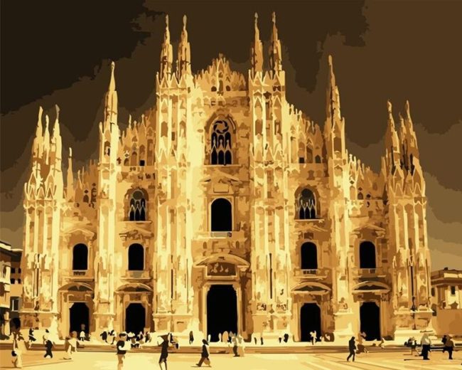 Milan Cathedral Cityscape Paint By Numbers