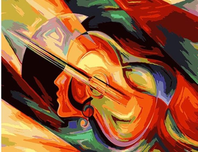 Abstract Guitar Art Paint By Numbers