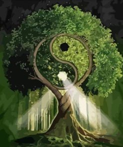 Calm Tree Landscape Paint By Numbers