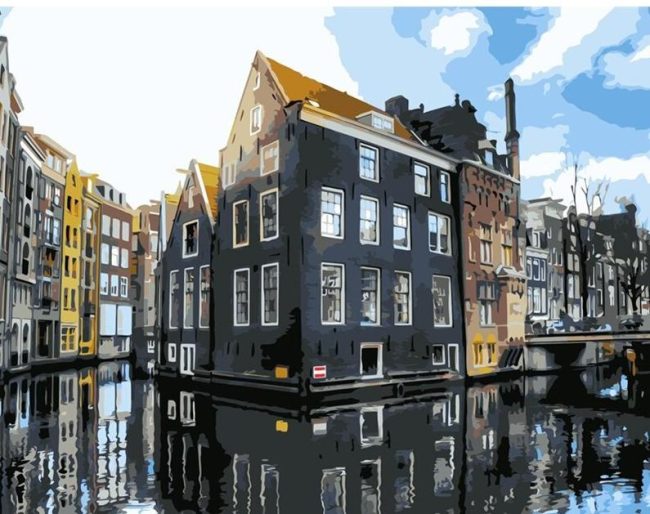 Amsterdam Modern Cityscape Paint By Numbers