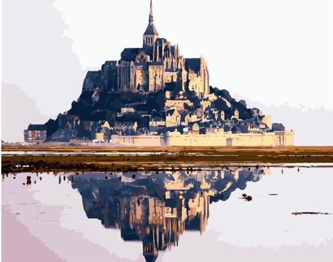 Mont Saint Michel Cityscape Paint By Numbers