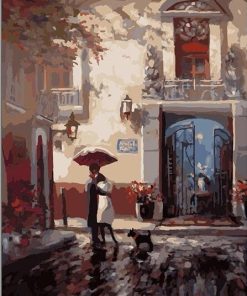 Lovers in Seville Cityscape Paint By Numbers