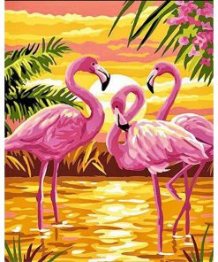 Flamingo Sunset Paint By Numbers