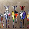 Colorful Zebra Paint By Numbers