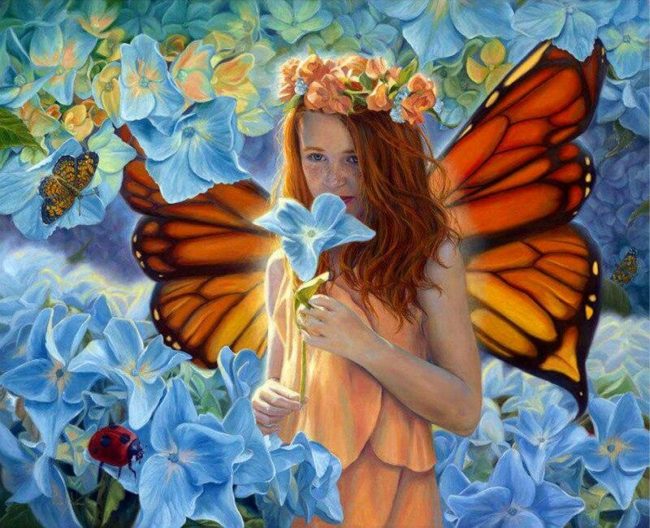 Butterfly Fairy Girl Paint By Numbers