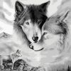 Wolves in Black and White Paint By Numbers