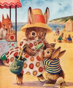 Rabbits on Vacation Animation Paint By Numbers